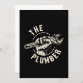 The Plumber Plumbing Profession Craft Pipe Gift 招待状 (正面/裏面)