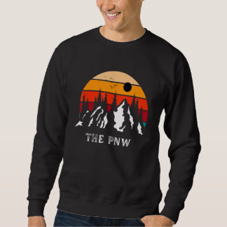 The Pnw Souvenir Retro Sunset Mountains スウェットシャツ