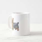 The Pocket-Sized Gladiator: Yorkshire Terrier コーヒーマグカップ (正面左)