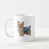 The Pocket-Sized Gladiator: Yorkshire Terrier コーヒーマグカップ (左)