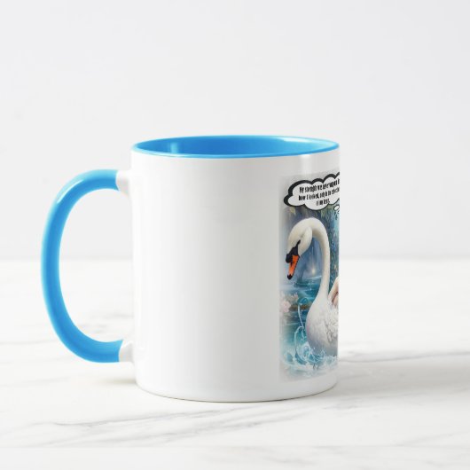 The Poetic Swan Rider Mug マグカップ (左)