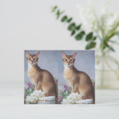 The Poised Abyssinian – Elegant Cat Postcard ポストカード (スタンド正面)
