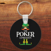 The Poker Leprechaun St Patricks Day Matching  キーホルダー (正面)