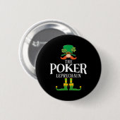 The Poker Leprechaun St Patricks Day Matching  缶バッジ (正面&裏面)
