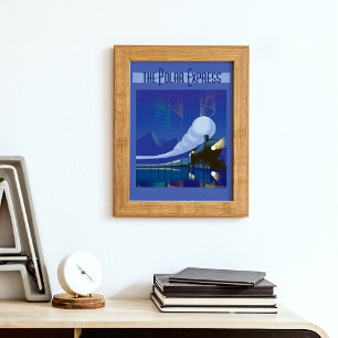 The Polar Express Northern Lights Vintage Travel ポスター