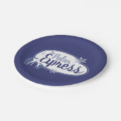 The Polar Express | Polar Bears Retro Graphic ペーパープレート (アングル)