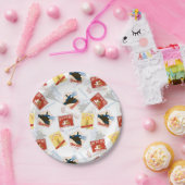 The Polar Express | Retro Sticker Pattern ペーパープレート (パーティー)