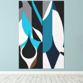 The Polygonal Abstract キャンバスプリント (インサイチュ (ウッドフロア))