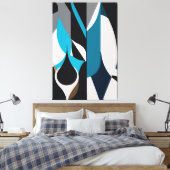 The Polygonal Abstract キャンバスプリント (インサイチュ (寝室))