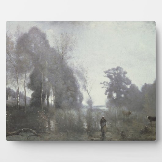 The pond at Ville d'Avray, 1868 (キャンバス上の油) フォトプラーク (正面)