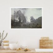 The pond at Ville d'Avray, 1868 (キャンバス上の油) ポスター (キッチン)