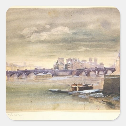 The Pont-Neuf and the Ile de la Cite, 1881 スクエアシール (正面)