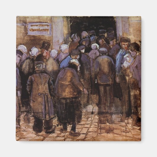 The Poor and Money by Vincent vanゴッホ マグネット (正面)