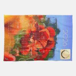 The poppy house professional 2026 calendar キッチンタオル