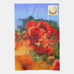 The poppy house professional 2026 calendar キッチンタオル