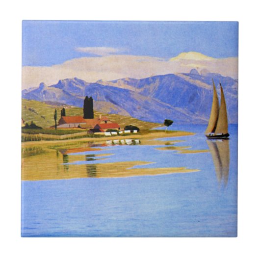 The Port of Pully, fine art, タイル (正面)