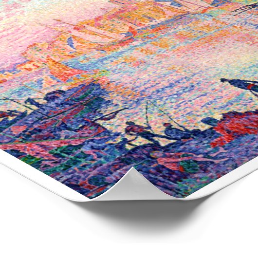 The Port of Saint-Tropez, Signac ポスター (角)