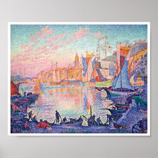 The Port of Saint-Tropez, Signac ポスター (正面)