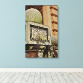 "The Post"アンティークブラウン – フォトアート – キャンバスプリント (インサイチュ (ウッドフロア))