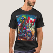 The Post-Apocalyptic Journey of the Skeletal Biker Tシャツ (正面)