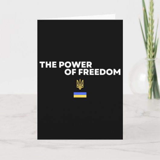 The Power Of Freedom Trident Ukrainian Flag Symbol カード (正面)