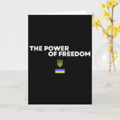 The Power Of Freedom Trident Ukrainian Flag Symbol カード (黄色い花)