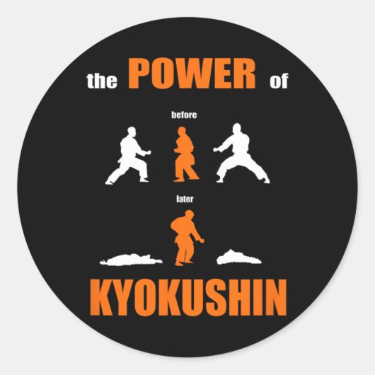 The Power Of Kyokushin Proud Karate Design For Kar ラウンドシール (正面)