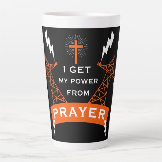 The Power Of Prayer カフェラテマグ (正面)