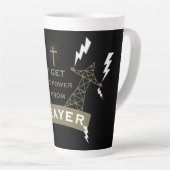 The Power Of Prayer カフェラテマグ (右アングル)