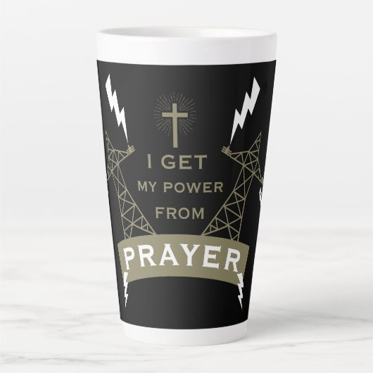 The Power Of Prayer カフェラテマグ (正面)