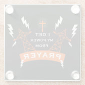 The Power Of Prayer ガラスコースター (裏面)