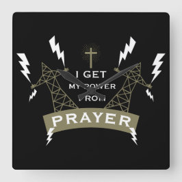 The Power Of Prayer スクエア壁時計