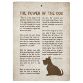 The Power of the Dog Poem - Rudyard Kipling クリップボード (裏面)