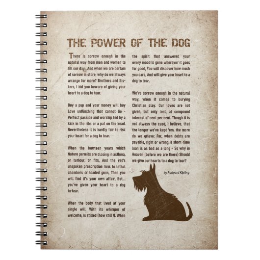 The Power of the Dog Poem - Rudyard Kipling  ノートブック (正面)