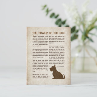 The Power of the Dog Poem - Rudyard Kipling  ポストカード