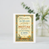 "The Powerful Play" Whitman Quote ポストカード (スタンド正面)