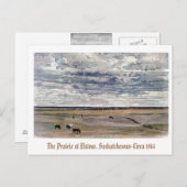「The Prairie at Elstow, Saskatchewan-1914」 ポストカード (正面/裏面)
