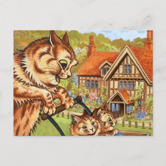 The Pram Ride by Louis Wain ポストカード (正面)