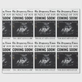 The Pregnancy Times Newspaper Custom Baby Photo ラッピングペーパー (フラット)