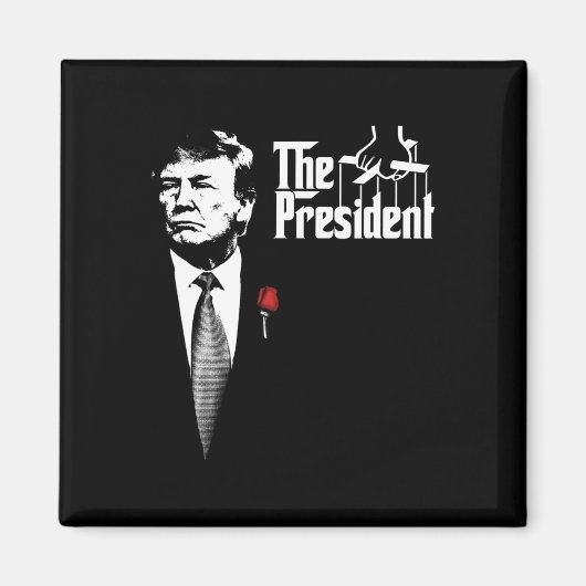 The President Donald Trump Movie Poster Trending M マグネット (正面)