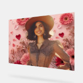 The Pretty Cowgirl on a Wall Acrylic Sign アクリルサイン (傾斜)