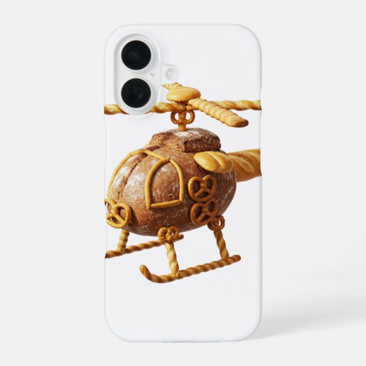 The Pretzel Copter: Bread Helicopter Food Art iPhone 16ケース (裏面)