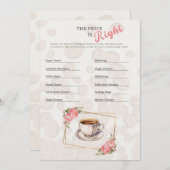 The Price Is Right Bridal Shower Game (正面/裏面)