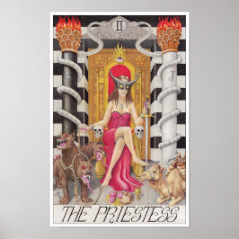The Priestess tarot card ポスター