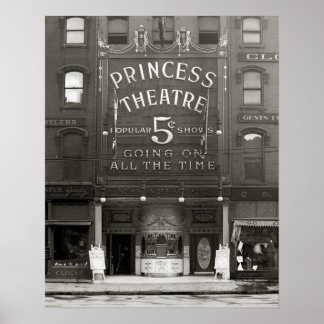 The Princess Theatre, 1910. Vintage Photo ポスター