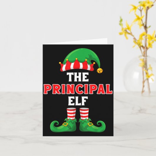The Principal Elf Christmas For Principal School P カード (黄色い花)