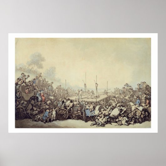 The Prize Fight, 1787 (ペン、インク、グラフ上のw/c) ポスター (正面)