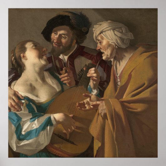 The Procuress (1622) — Dirck van Baburen ポスター (正面)