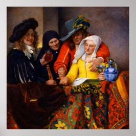 The Procuress by Johannes Vermeer  ポスター