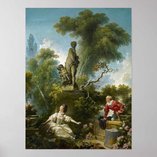 The Progress of Love, The Meeting by Fragonard ポスター (正面)
